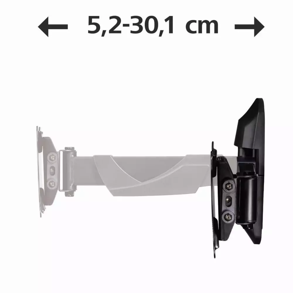 Стенна стойка за TV HAMA 118661, Регулируема, 10"-26", 25 кг, Черна
