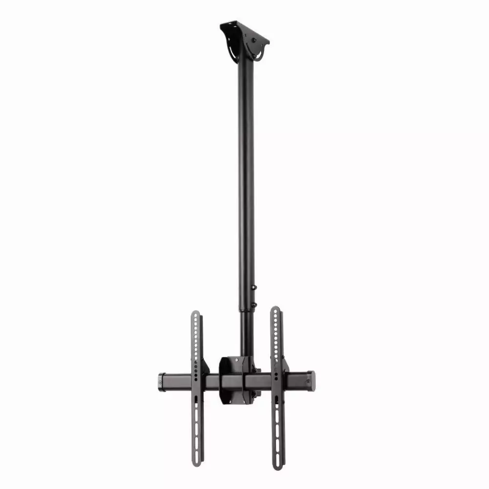 Таванна стойка за TV HAMA 118655, Регулируема, 32"-65", 50 кг, Черна