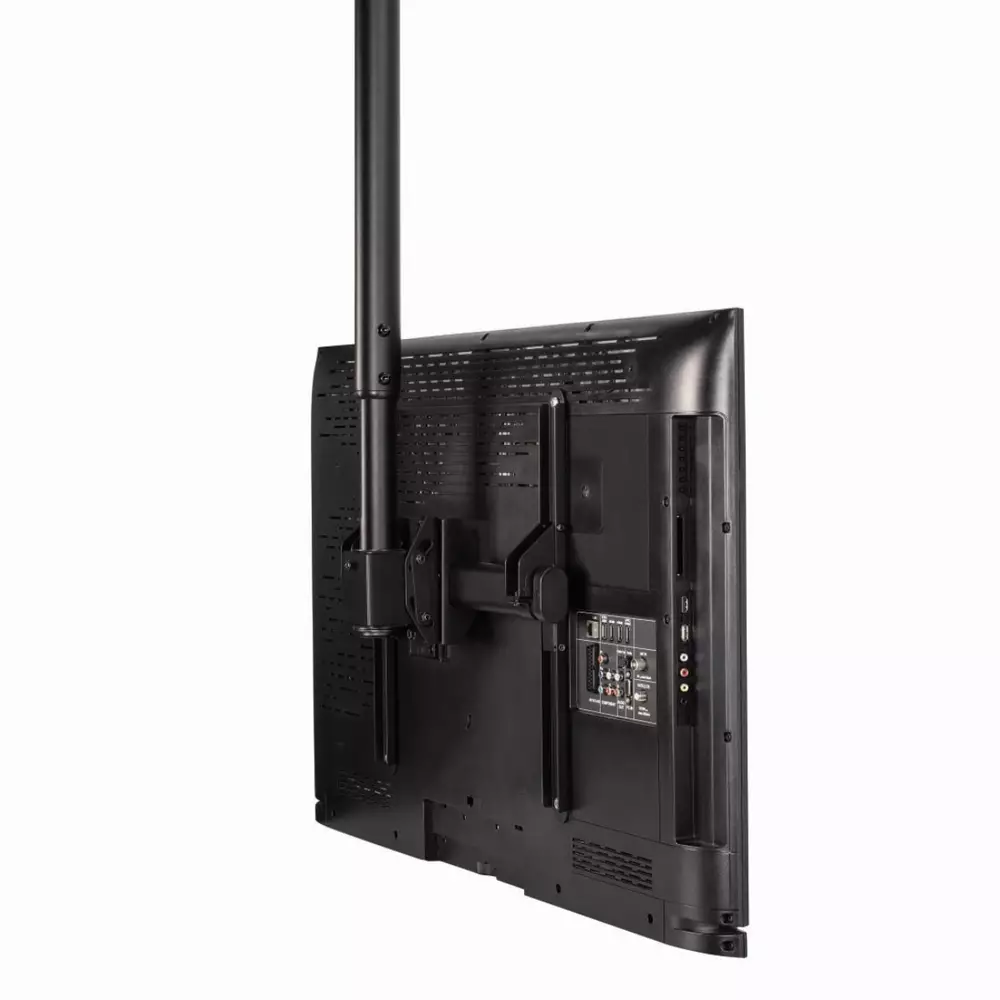 Таванна стойка за TV HAMA 118655, Регулируема, 32"-65", 50 кг, Черна