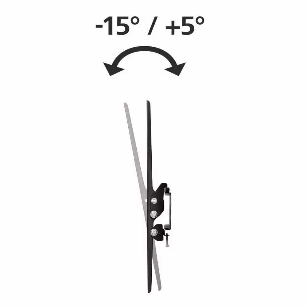 Стенна стойка за TV HAMA 108719, Регулируема, 37"-75", 60 кг, Черна