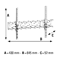 Стенна стойка за TV HAMA 108717, Регулируема, 32"-65", XL, 35 кг, Черна