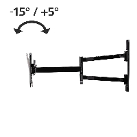 Стенна стойка за TV 108732, Регулируема, 10"-46", 25 кг, 5 звезди, Черна