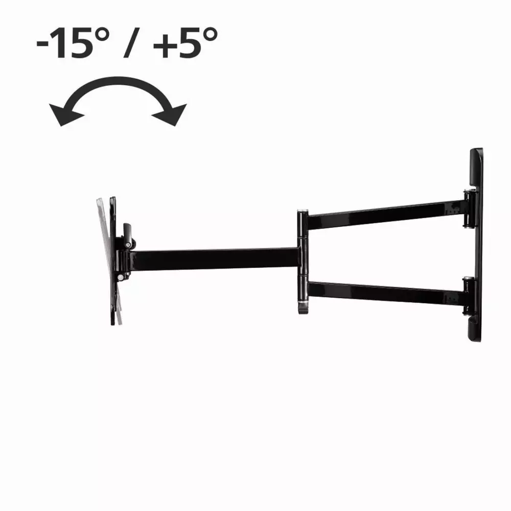 Стенна стойка за TV 108732, Регулируема, 10"-46", 25 кг, 5 звезди, Черна