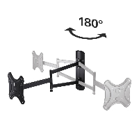 Стенна стойка за TV 108732, Регулируема, 10"-46", 25 кг, 5 звезди, Черна
