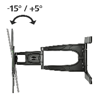 Стенна стойка за TV HAMA 108749, Регулируема, 32"-56", 25 кг, Черна