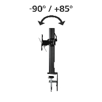 Стойка за монитор за бюро HAMA 95826, Регулируема, 10"-26", 10 кг, 1 рамо, Черен