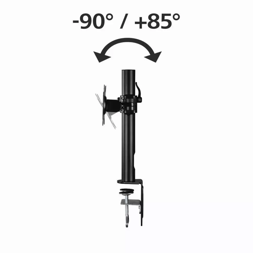 Стойка за монитор за бюро HAMA 95826, Регулируема, 10"-26", 10 кг, 1 рамо, Черен