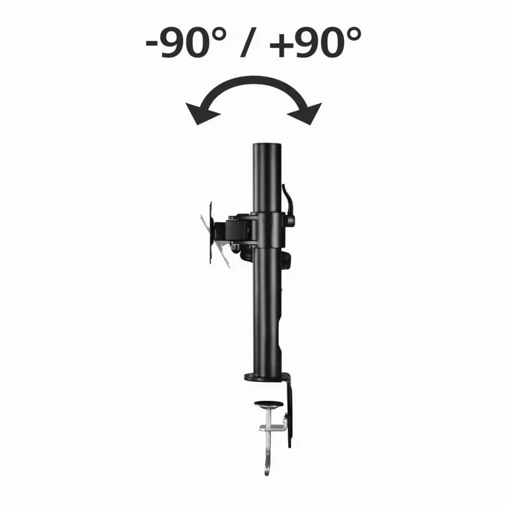Стойка за монитор за бюро HAMA 95827, Регулируема, 10" - 26", 10 кг, 2 рамeнa, Черен