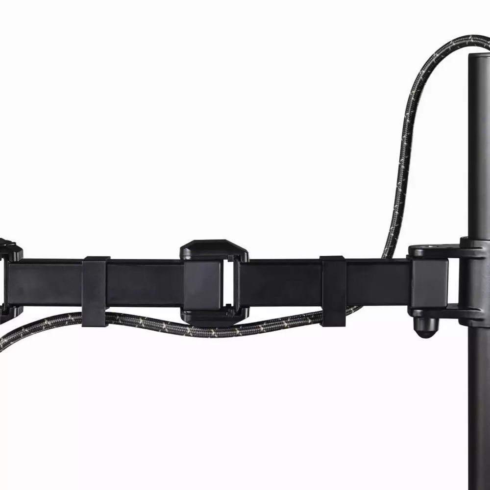 Стойка за монитор за бюро HAMA 95827, Регулируема, 10" - 26", 10 кг, 2 рамeнa, Черен
