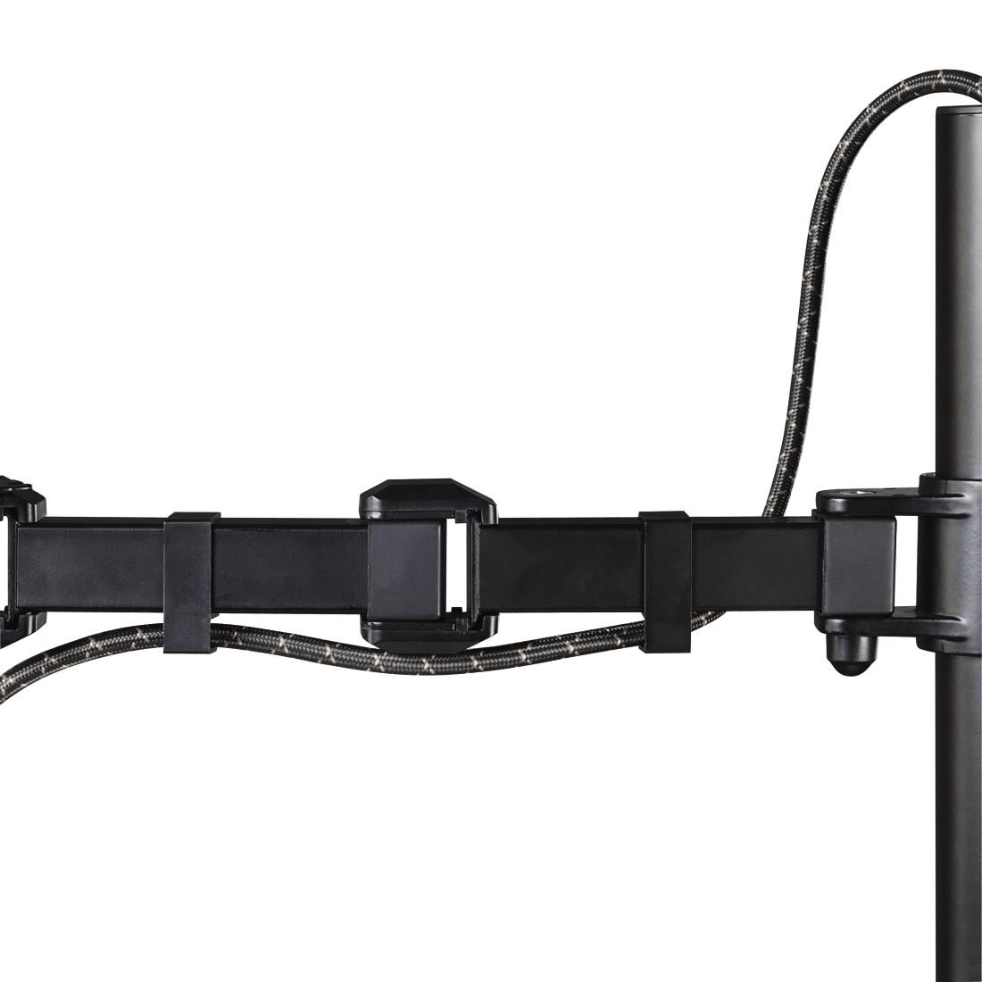 Стойка за монитор за бюро HAMA 95827, Регулируема, 10" - 26", 10 кг, 2 рамeнa, Черен