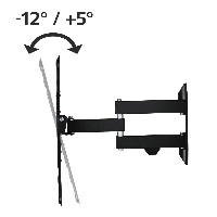 Стенна стойка за TV HAMA 118103, Регулируема, 65", 25 кг, 75x75 - 400x400, 1 Звезда, Черен