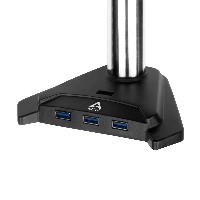 Стойка за монитор за бюро ARCTIC Z1-3D (Gen 3), Регулируема, до 38", 8 кг, hub USB 3.0, Черен