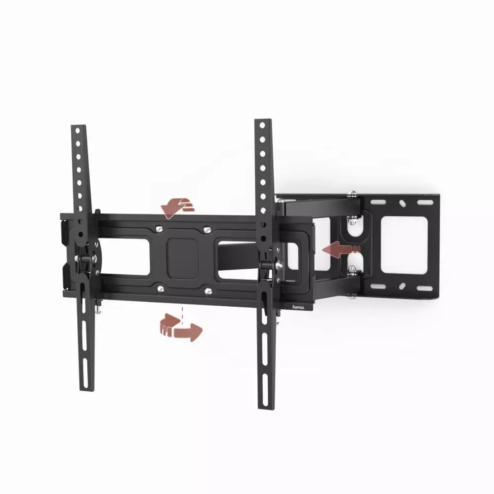Стенна стойка за TV HAMA 118124, Регулируема, 32"-65",35 кг, Черна
