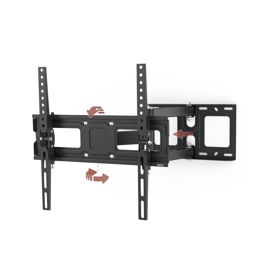 Стенна стойка за TV HAMA 118124, Регулируема, 32"-65",35 кг, Черна