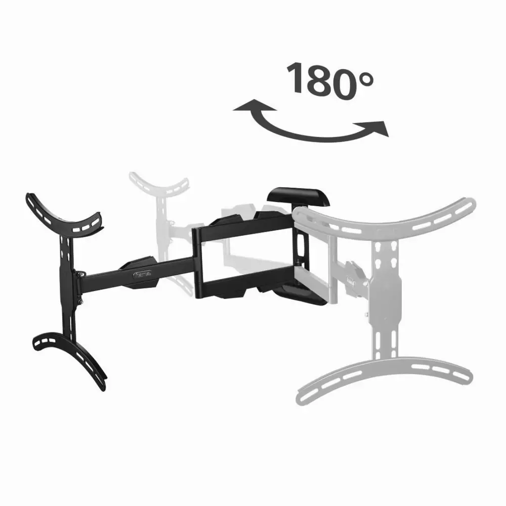 Стенна стойка за TV HAMA 108712, Регулируема, 165 cm (65"), 25 кг, 2 рамена, 3 звезди, Черен