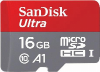 Карта памет SANDISK Ultra micro SDHC UHS-I, A1, SD Адаптер, 16GB, Class 10,98Mb/s
