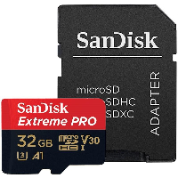 Карта памет Sandisk Extreme&reg; Pro microSDHC Card, 32GB, SD Adapter, Class 10, A1, V30, UHS-I, U3, 100Mb/s