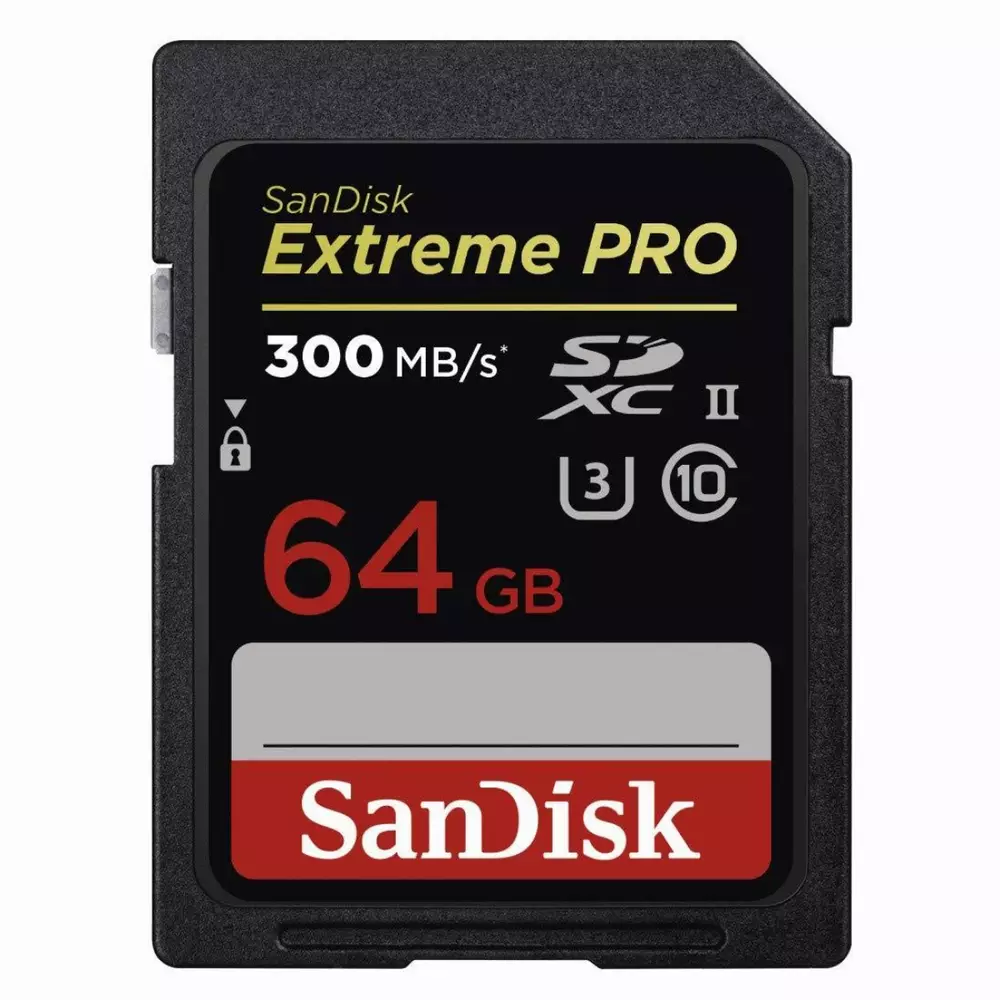 Карта памет SANDISK Extreme PRO&reg; SD UHS-II, SDHC, 64GB Class 10, U3, 300 Mb/s