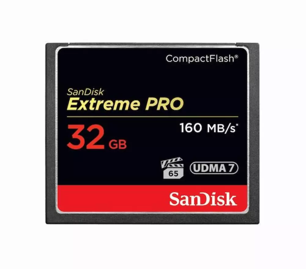 Карта памет SANDISK Extreme PRO, CompactFlash, 32GB VPG-65, 160 Mb/s