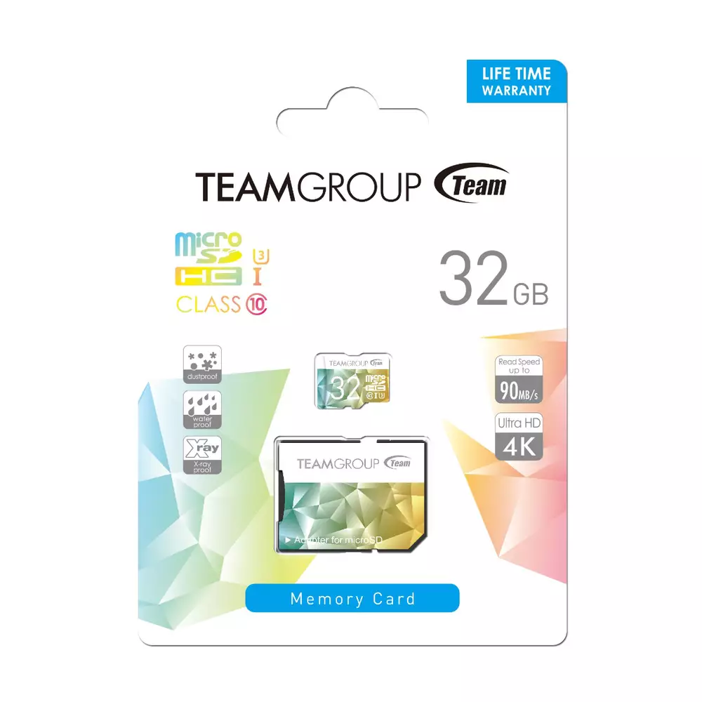 Карта памет Team Group Color Card II 32GB Micro SDHC/SDXC UHS-I U3 + SD Adapter
