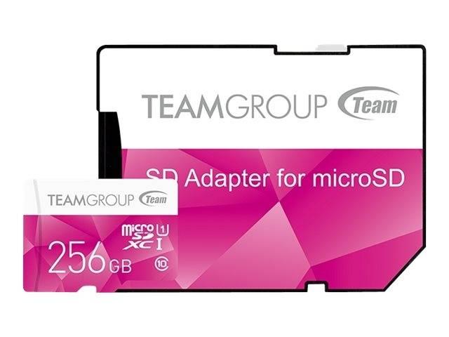 Карта памет Team Group Color microSDXC 256GB, UHS-I Class 10 + SD Адаптер