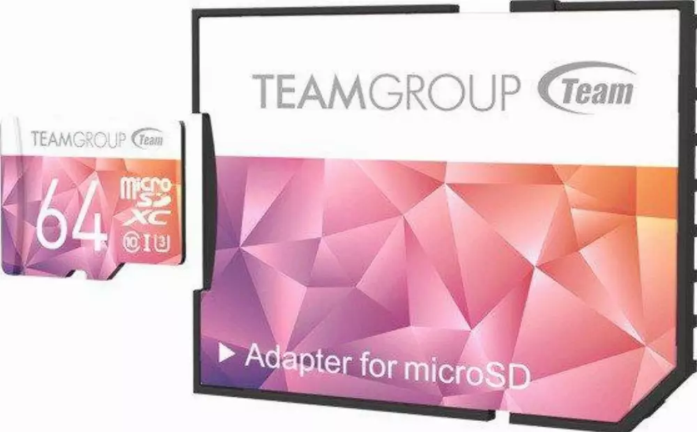 Карта памет Team Group Color Card II 64GB Micro SDHC/SDXC UHS-I U3 + SD Adapter