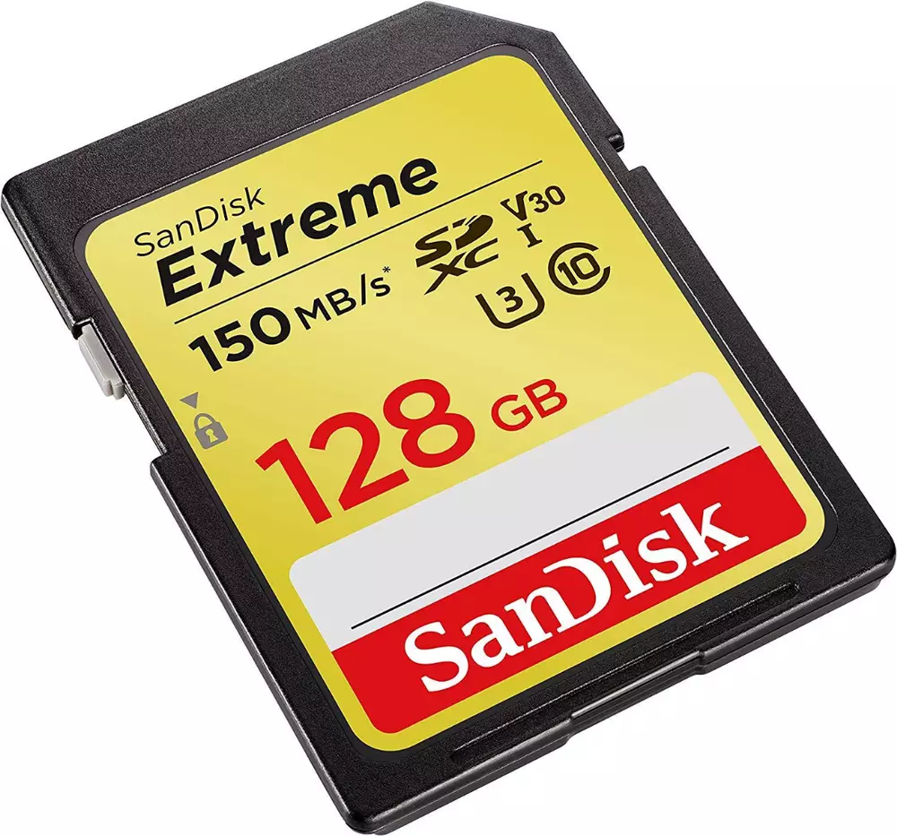 Κάρτα μνήμης SANDISK Extreme SDXC 128GB, UHS-1, Class 10, U3, V30, 150 Mb/s