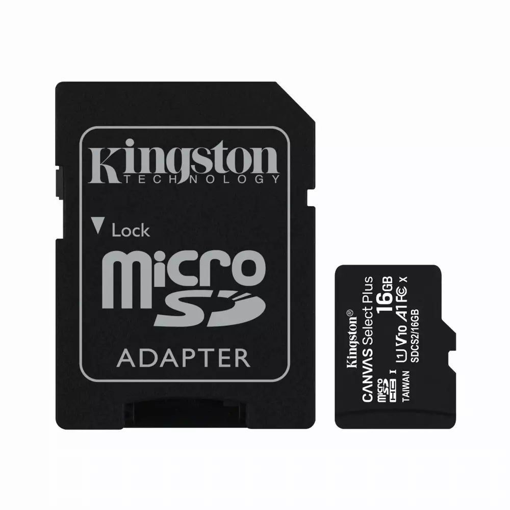 Карта памет Kingston Canvas Select Plus microSDHC 16GB, Class 10 UHS-I