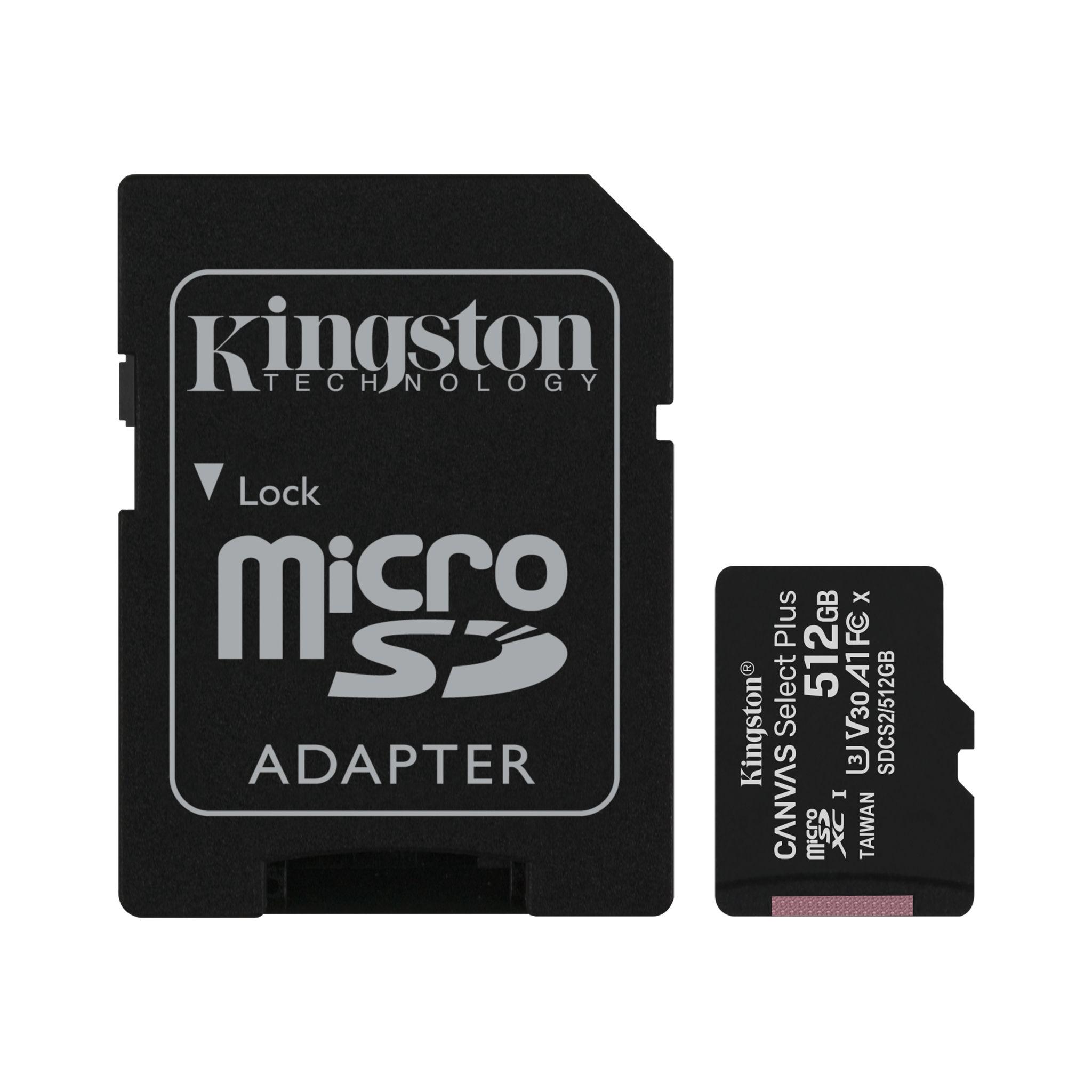 Card de memorie Kingston Canvas Select Plus microSDHC 512GB, Class 10 UHS-I