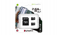 Карта памет Kingston Canvas Select Plus Multi pack 2 x microSDHC 64GB, Class 10 UHS-I