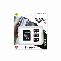 Карта памет Kingston Canvas Select Plus Multi pack 3 x microSDHC 32GB, Class 10 UHS-I