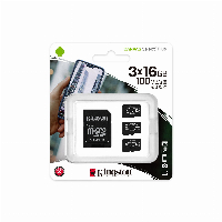 Карта памет Kingston Canvas Select Plus Multi pack 3 x microSDHC 16GB, Class 10 UHS-I
