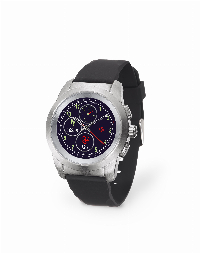 Хибриден смарт часовник MyKronoz ZeTime Regular Silver/Black, силиконова черна каишка
