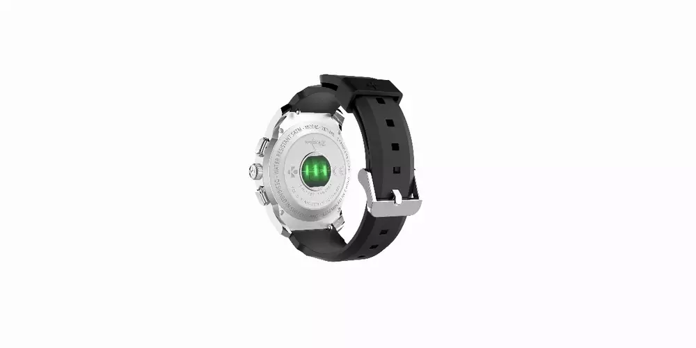 Хибриден смарт часовник MyKronoz ZeTime Regular Silver/White, силиконова бяла каишка