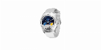 Хибриден смарт часовник MyKronoz ZeTime Petite  Silver/White, силиконова бяла каишка