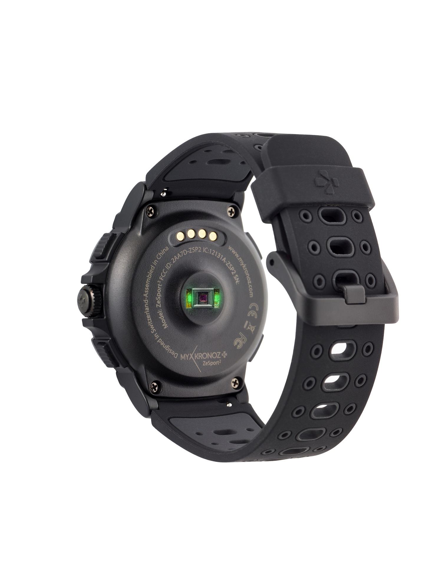 Смарт часовник MyKronoz ZeSport 2, Тъч екран, GPS, Черен