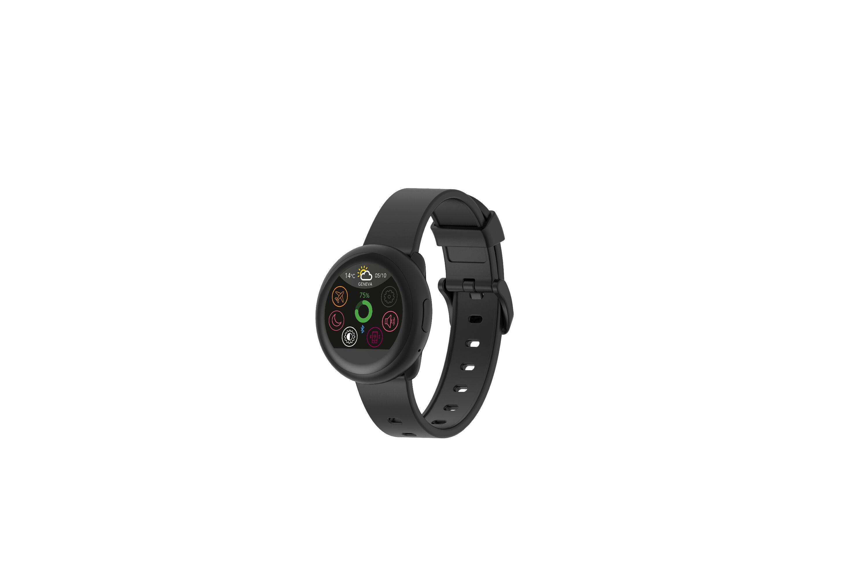 Смарт часовник MyKronoz ZeRound3 Lite, кръгла форма, черен