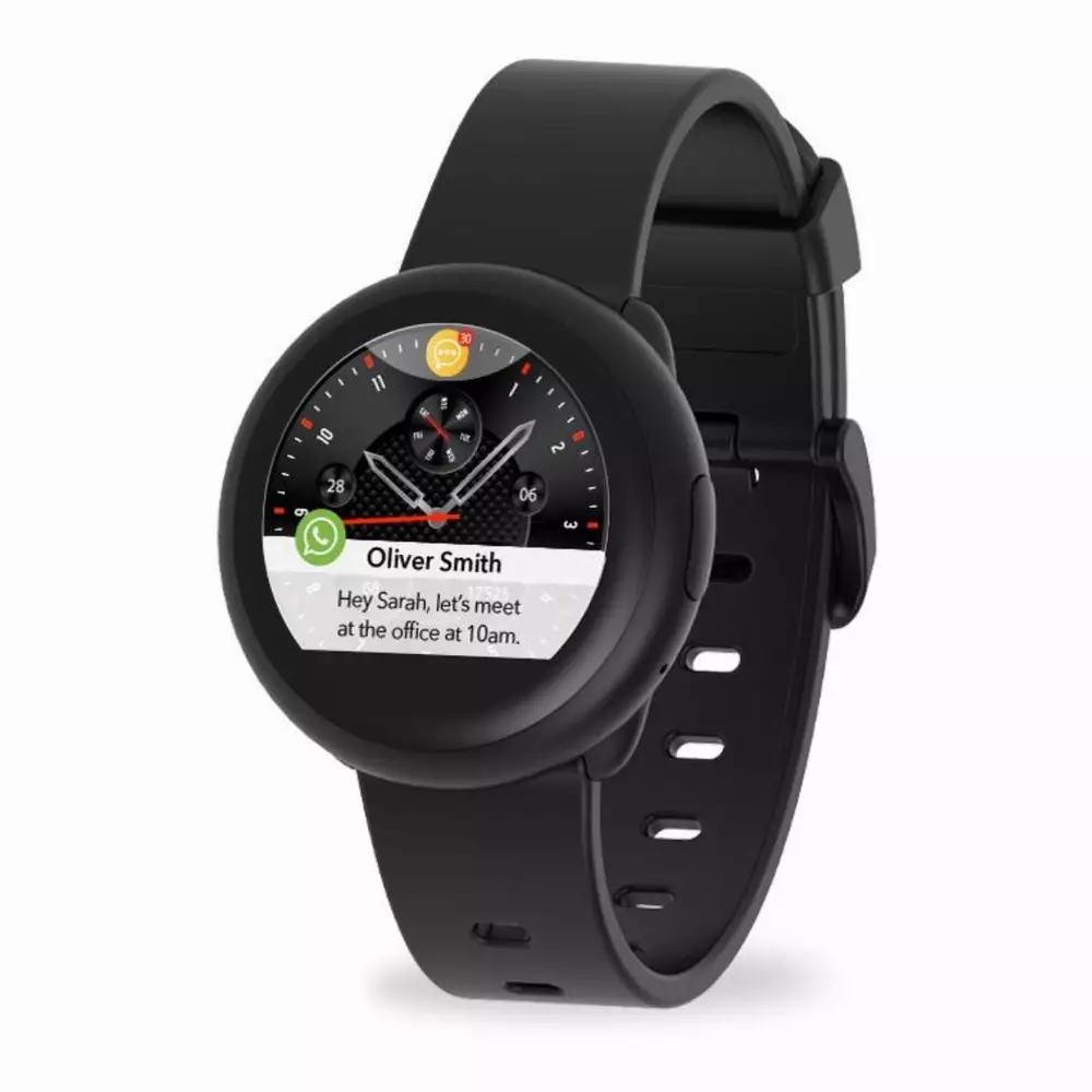 Смарт часовник MyKronoz ZeRound3 Lite, кръгла форма, черен