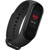 Фитнес гривна Xiaomi Mi Smart Band 4, 0.95", AMOLED дисплей, Черен