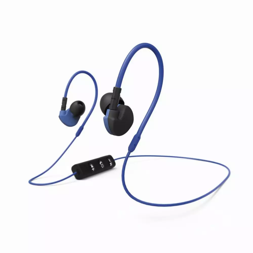 Спортни слушалки HAMA Active BT 177096, In-Ear, Bluetooth, Микрофон, Черен/Син