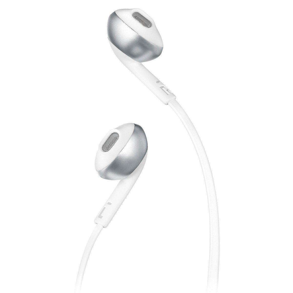 Блутут Слушалки JBL T205BT, Бял/Сребрист