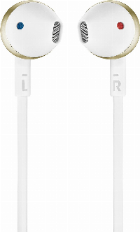 Блутут Слушалки JBL T205BT, Бял/Златист