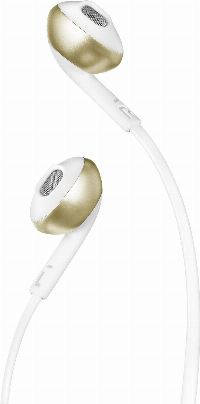 Блутут Слушалки JBL T205BT, Бял/Златист