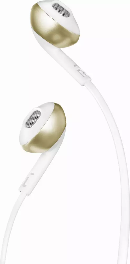 Блутут Слушалки JBL T205BT, Бял/Златист