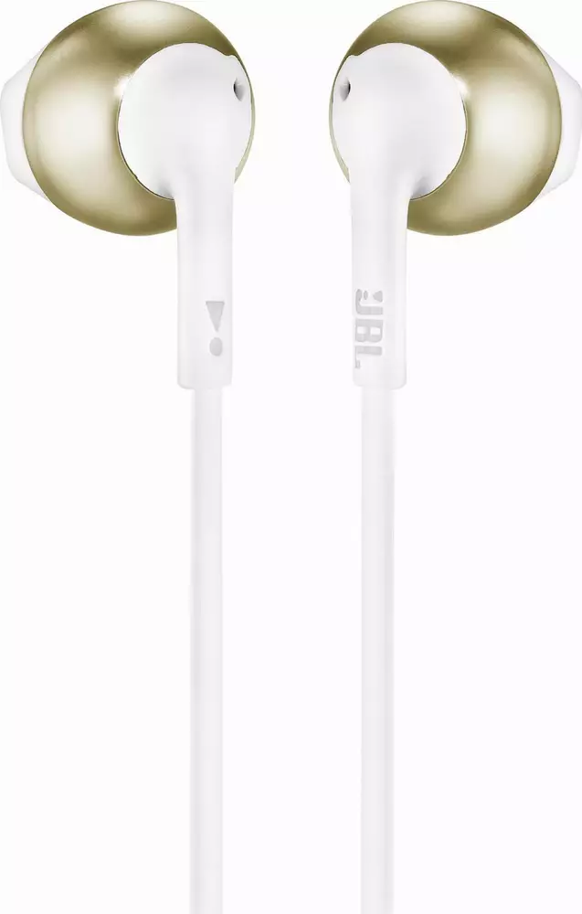 Блутут Слушалки JBL T205BT, Бял/Златист