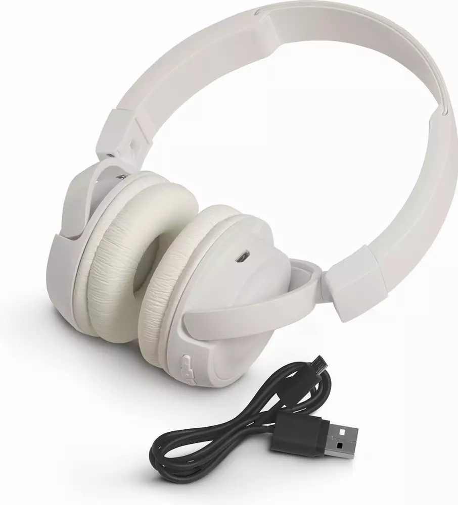 Блутут слушалки JBL T450BT, Бял