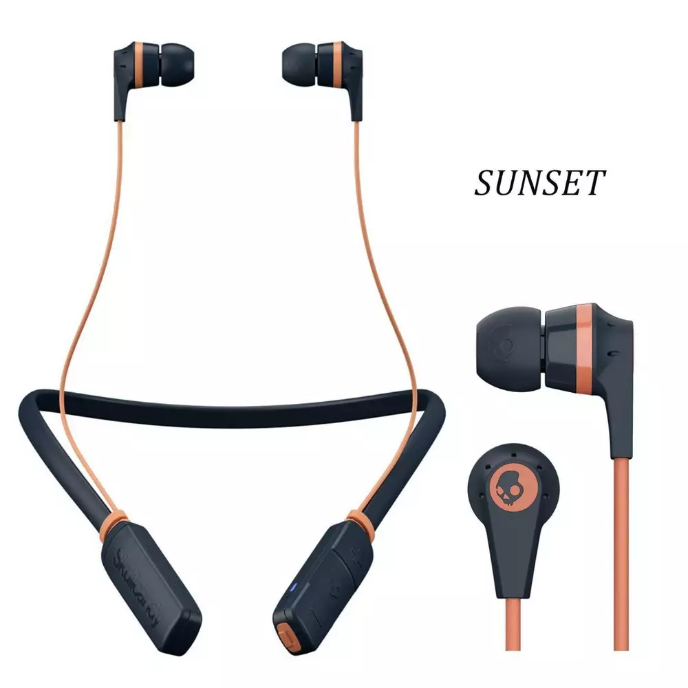 Блутут слушалки тапи Skullcandy INKD 2.0 Wireless  Син/Оранжев