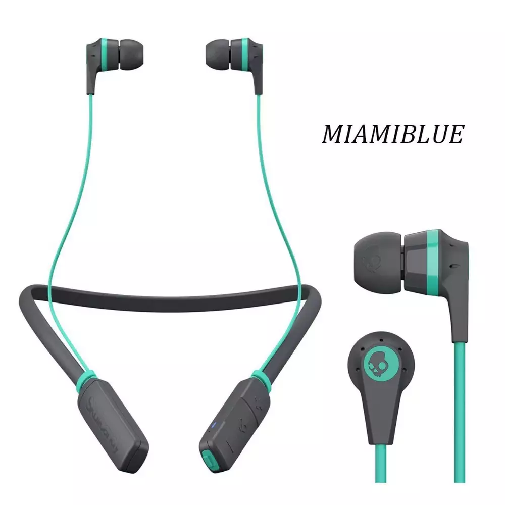 Блутут слушалки тапи Skullcandy INKD 2.0 Wireless Сив/Мента