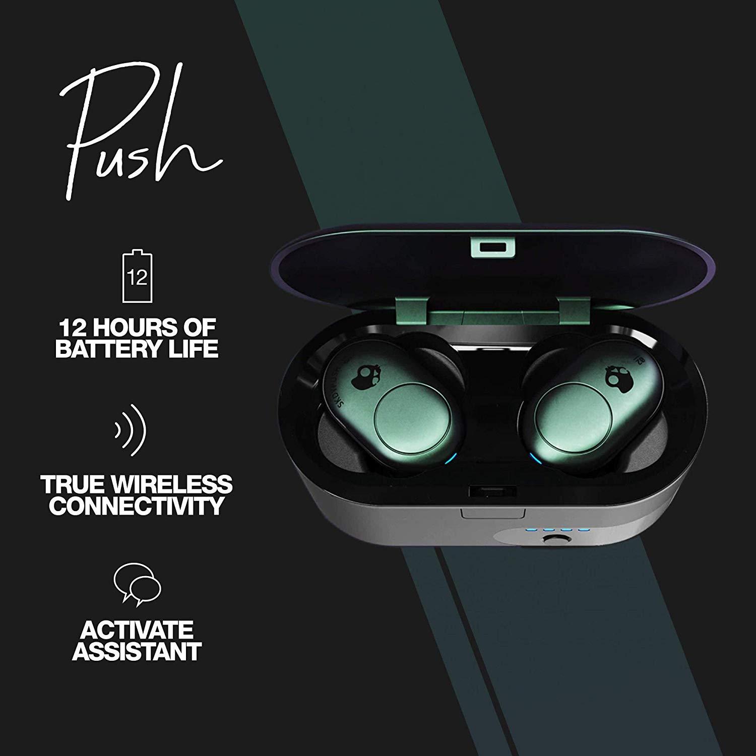 Блутут слушалки Skullcandy Push True Wireless Psycho Tropical, Зелен