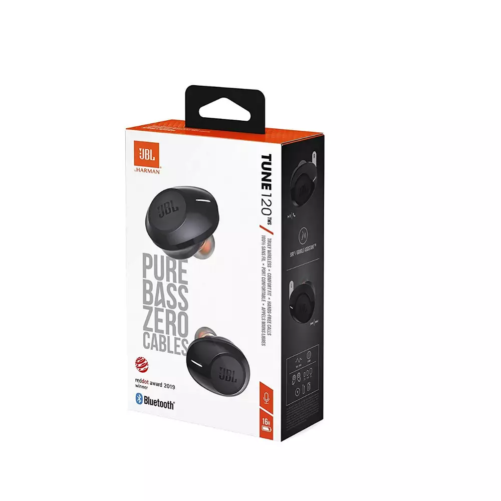 Блутут слушалки JBL Tune 120 TWS Черен